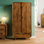 Rodrigues 2 Door Wardrobe in Sheesham Paper Finish