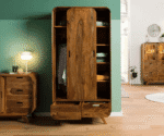 Rodrigues 2 Door Wardrobe in Sheesham Paper Finish - Image 2