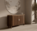 Saar Teak Wood Chest Of Drawers In Espresso Teak Finish