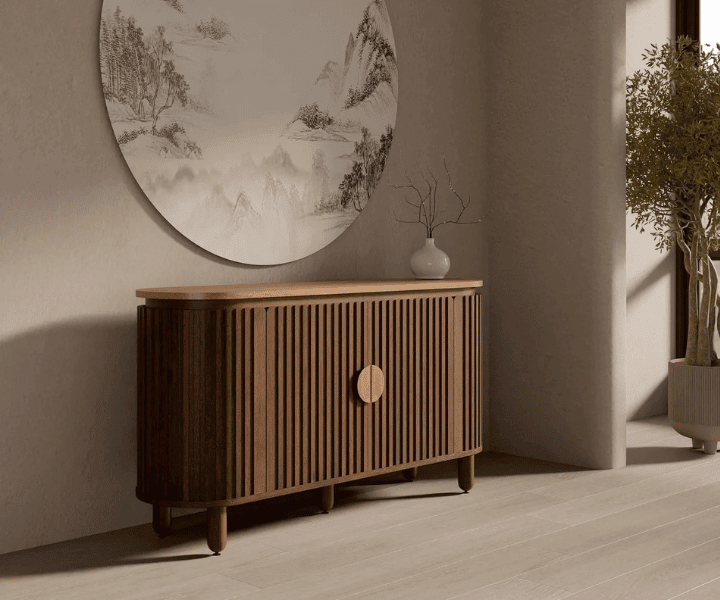 3 Saar Teak Wood Chest Of Drawers In Espresso Teak Finish - Image 1