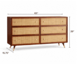 Sambhav Cane 6-Drawer Chest of Drawers - Image 3
