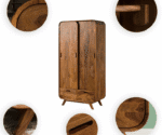Rodrigues 2 Door Wardrobe in Sheesham Paper Finish - Image 5