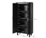Sydney 2 Door Wardrobe in Beige High Gloss Finish - Image 4