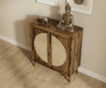 Amber Rattan 2 Door Wooden Sideboard Cabinet - Image 3