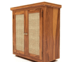 Amber Chest Cabinet with Cane Doors & Drawers In Honey Finish - Image 5
