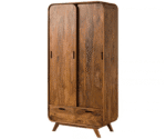 Rodrigues 2 Door Wardrobe in Sheesham Paper Finish - Image 6