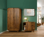 Rodrigues 2 Door Wardrobe in Sheesham Paper Finish - Image 7