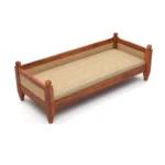 Solid Sheesham Wood Diwan Sofa with Cane Rattan Backrest & Cushioned Seat - Image 6