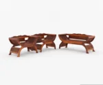 Abha Wooden Arm Chair Set - Image 6
