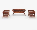 Abha Wooden Arm Chair Set - Image 7