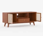 Alan Solid Wood Acacia Cane TV Cabinet - Image 6