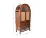 Anant Sheesham Wood Home Temple with Cane & Fluted Glass Doors and Spacious Drawers - Image 3