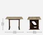 Anglet Sheesham Wood 4 Seater Dining Set In Scratch Resistant Provincial Teak - Image 13