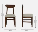 Anglet Sheesham Wood 4 Seater Dining Set In Scratch Resistant Provincial Teak - Image 15