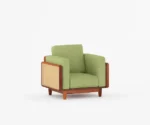Arica 3+2+1 Cane Wooden Sofa Set - Image 8