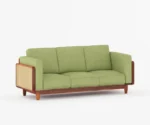 Arica 3+2+1 Cane Wooden Sofa Set - Image 5