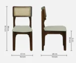 Binche Sheesham Wood 6 Seater Dining Set - Image 3