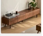 Black Walnut Solid Wood TV Cabinet, Modern and Minimalist - Image 2