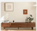 Black Walnut Solid Wood TV Cabinet, Modern and Minimalist - Image 4