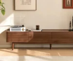 Black Walnut Solid Wood TV Cabinet, Modern and Minimalist - Image 9