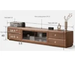 Black walnut, Ash solid wood floor TV cabinet - Image 13