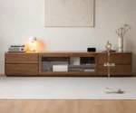 Black walnut, Ash solid wood floor TV cabinet - Image 2