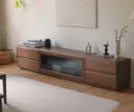 Black walnut, Ash solid wood floor TV cabinet - Image 3