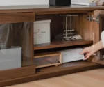 Black walnut, Ash solid wood floor TV cabinet - Image 6