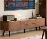 Black walnut solid wood TV cabinet modern simple
