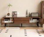 Black walnut solid wood TV cabinet modern simple - Image 2