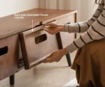 Black walnut solid wood TV cabinet modern simple - Image 7
