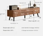 Black walnut solid wood TV cabinet modern simple - Image 11