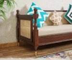 Boston Sheesham Wood Rattan Cane Three Seater sofa - Image 3