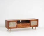 Boston Solid Wood Rattan Cane Tv Cabinet - Image 2