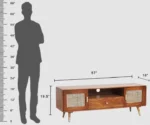 Boston Solid Wood Rattan Cane Tv Cabinet - Image 13