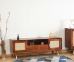 Boston Solid Wood Rattan Cane Tv Cabinet - Image 5