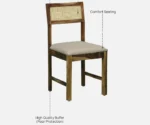 Marin Sheesham Wood 4 Seater Dining Set in Scratch Resistant Provincial Teak Finish - Image 10