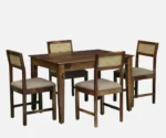 Marin Sheesham Wood 4 Seater Dining Set in Scratch Resistant Provincial Teak Finish - Image 12