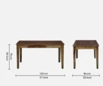 Bree Sheesham Wood 6 Seater Dining Set In Provincial Teak Finish - Image 9