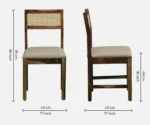 Bree Sheesham Wood 6 Seater Dining Set In Provincial Teak Finish - Image 10
