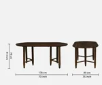 Brookwood Sheesham Wood 6 Seater Dining Set With Chairs In Scratch Resistant Provincial Teak Finish - Image 8