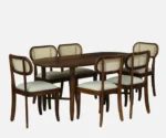 Brookwood Sheesham Wood 6 Seater Dining Set With Chairs In Scratch Resistant Provincial Teak Finish - Image 9
