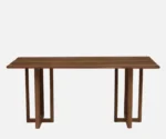 Brovst Acacia Wood 4 Seater Dining Set In Natural Finish - Image 2