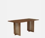 Brovst Acacia Wood 4 Seater Dining Set In Natural Finish - Image 6