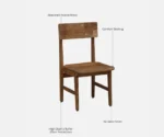 Brovst Acacia Wood 4 Seater Dining Set In Natural Finish - Image 8