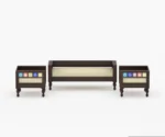 Bunny 3+1+1 Wooden Sofa Set - Image 9