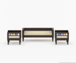 Bunny 3+1+1 Wooden Sofa Set - Image 2