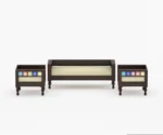 Bunny 3+1+1 Wooden Sofa Set - Image 7