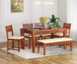 Daffy 6 Seater Dining Set With Bench