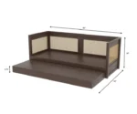 Daybed with Cane Panels and Pull-Out Trundle Bed - Image 10